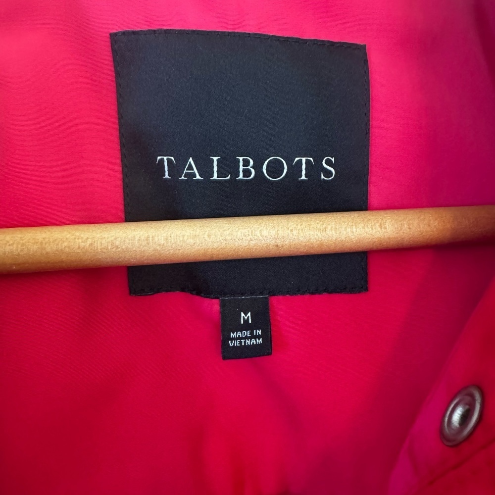 Talbots Bright Pink Hooded Utility Spring Jacket - Picture 5 of 5